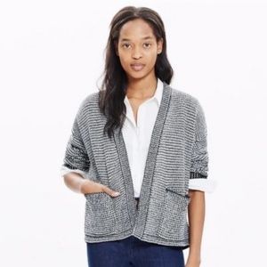 Madewell Cocoon Knit Tweed Sweater Jacket, S